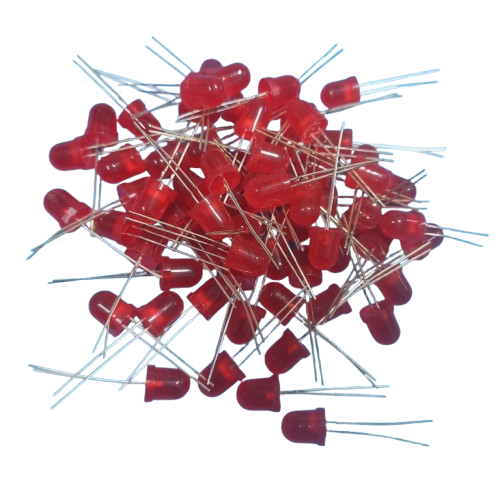 Picture of 25 Pieces 8mm Red LED High Intensity Diodes for DIY Electronics