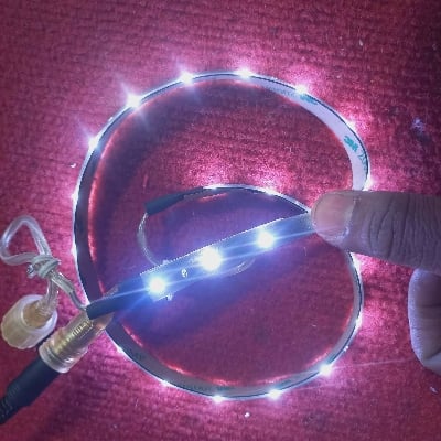 Picture of 2 Feet 12V White LED Strip Rope Light for Accent Use