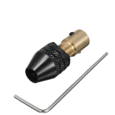 Picture of Mini 3 Jaw Drill Chuck Set 0.3-3.5mm Capacity 5mm Shaft for 775 DC Motor Rotary Tools
