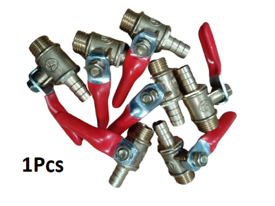 Picture of 1/4 Inch Brass Lever Ball Valve with Hose Barb Fitting