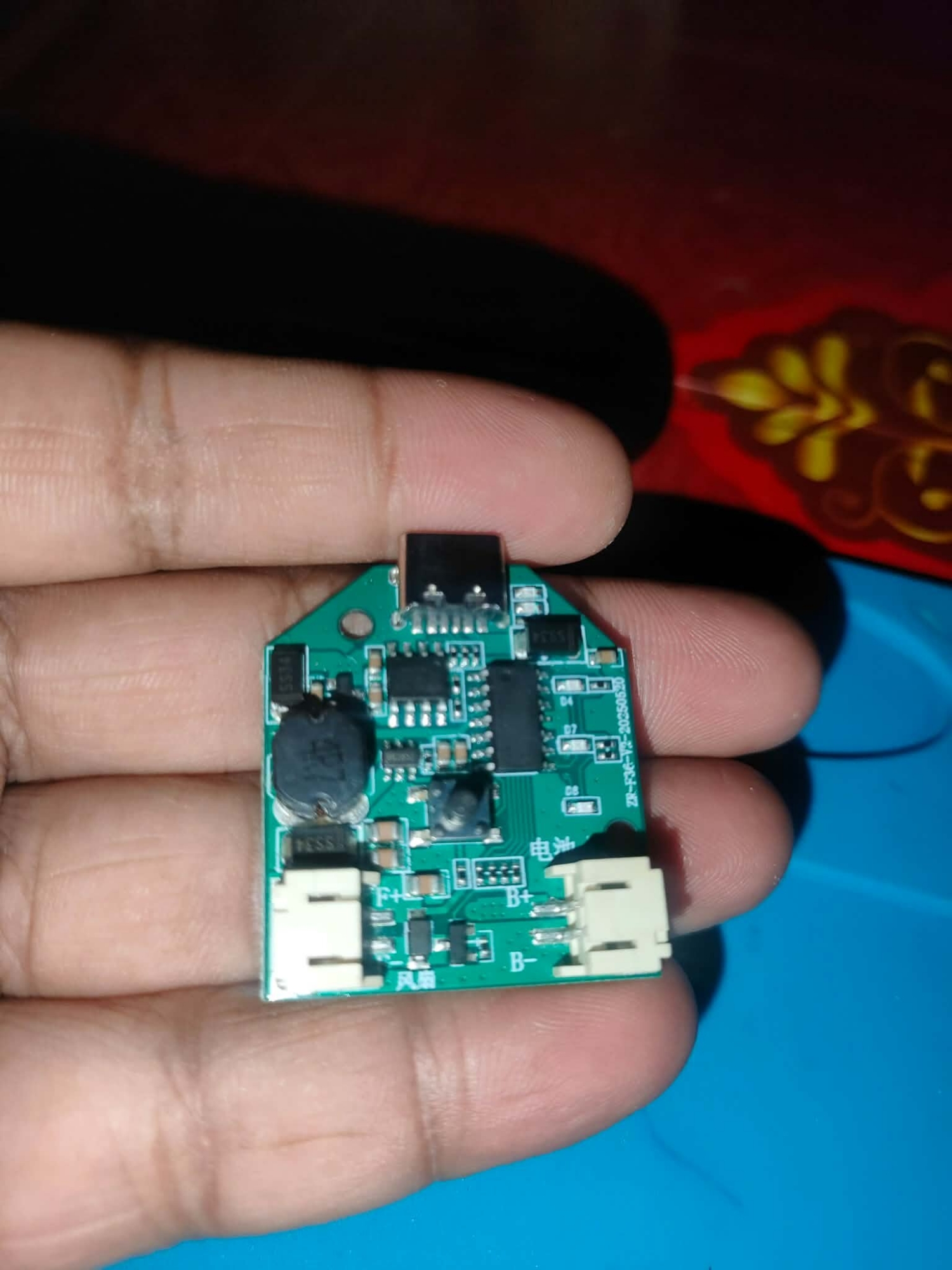 Picture of Portable Fan Boost Control Board 3.7V to 5V/7V/9V  USB Type-C 3-Speed PCB Module