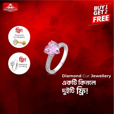 Picture of Diamond Cut Ring - Pink Stone