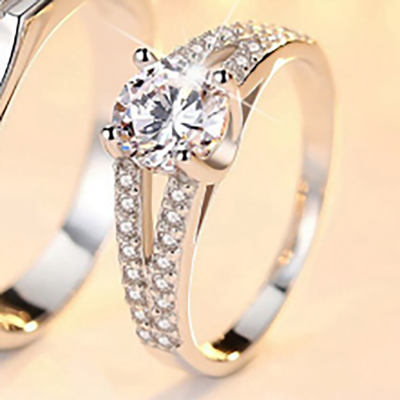 Picture of Diamond Cut Double Row Ring