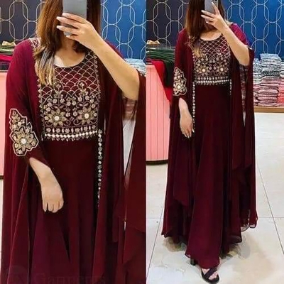 Picture of Jorjet with embroidery work readymade one pics