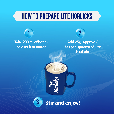 Picture of Horlicks Lite Health and Nutrition Drink Jar 400g (Powder Drink)