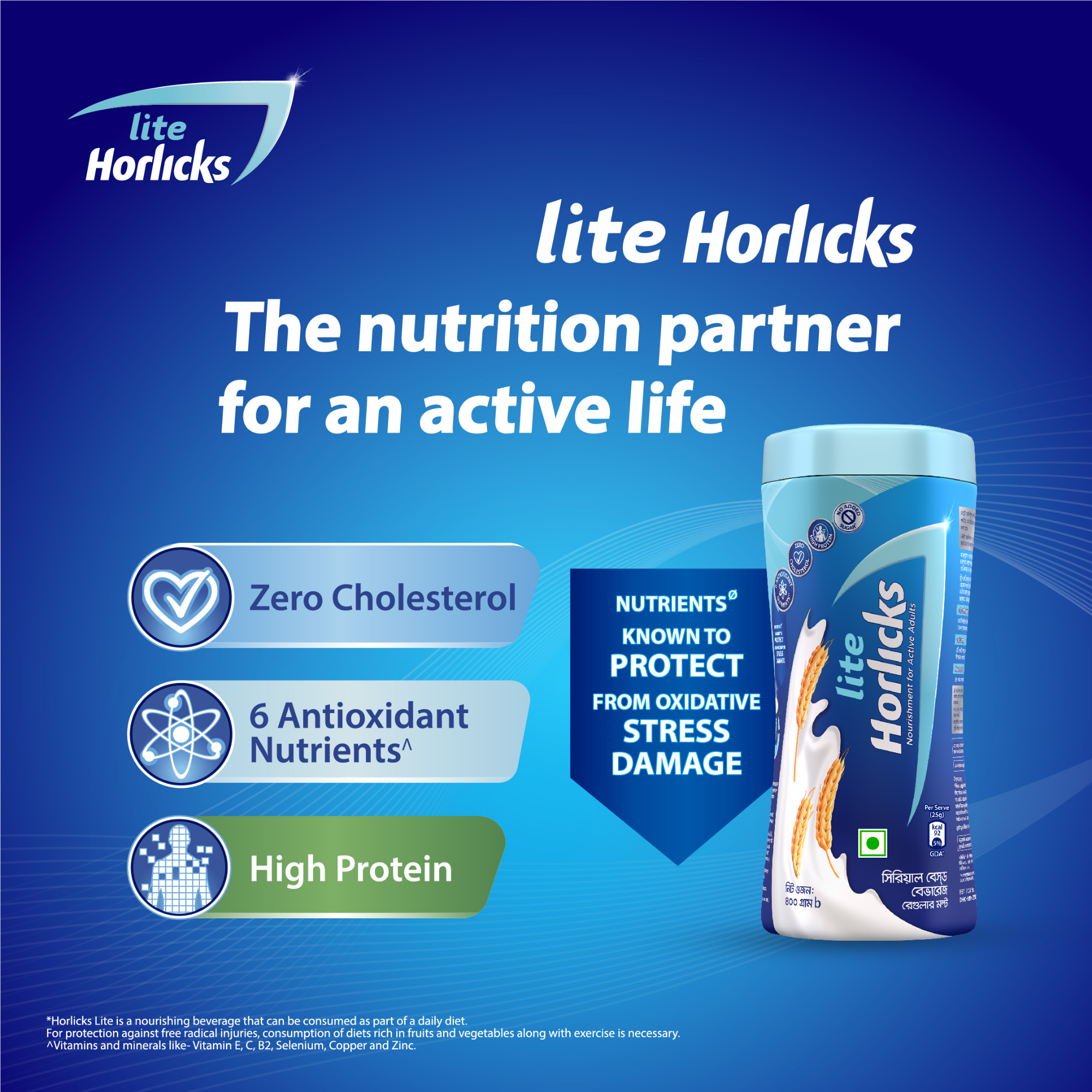 Picture of Horlicks Lite Health and Nutrition Drink Jar 400g (Powder Drink)