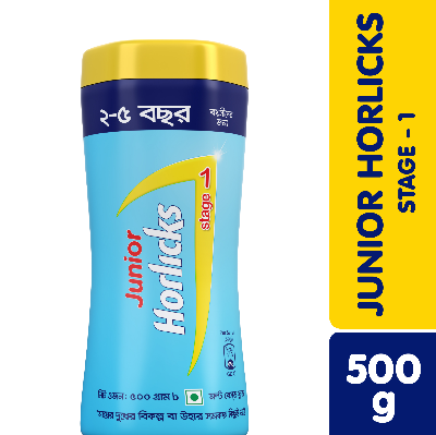 Picture of Junior Horlicks Health and Nutrition Drink Stage-1 Jar 500g (Powder Drink)