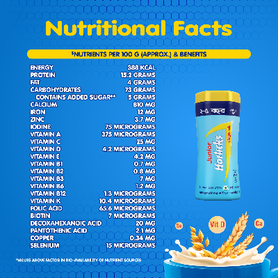 Picture of Junior Horlicks Health and Nutrition Drink Stage-1 Jar 500g (Powder Drink)