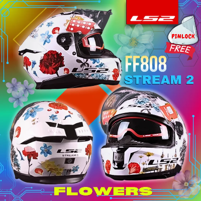 Picture of LS2 FF808 STREAM 2 FLOWERS FULL FACE HELMET