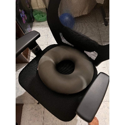 Picture of Cushion Pillow Nerve Tail bone Back Pain Natal Pain Relief Post Surgery Relief Chair & Car Seat Cushion Comfort - Black - Int: One size