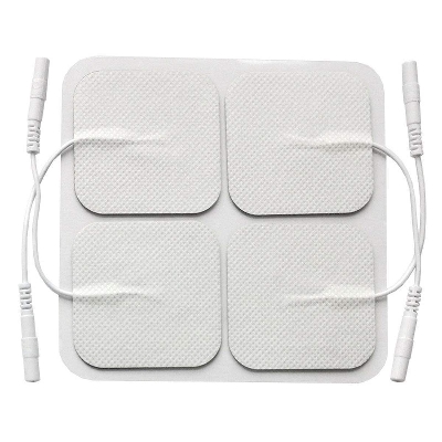 Picture of 2 Pair 5x5cm Electrode Pads for Electric Tens Acupuncture Digital Therapy Machine for Slimming Electric Body Massager Frequency - White - Int: One size