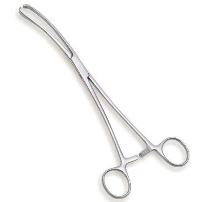 Picture of Stainless Steel Deluxe Surgical Vulsellum Forceps Scissor 10" Approx (250mm) - Silver - Int: One size