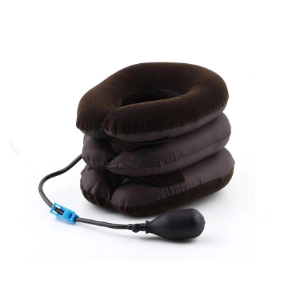 Picture of 3 Layer Inflatable Air Cervical Neck Traction Device Soft Neck Collar Pillow Pain Stress Relief Neck Posture Stretching Brace - Int: One size
