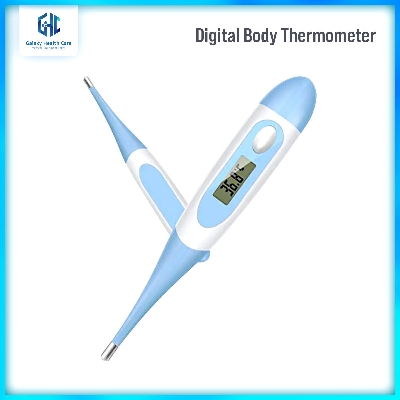 Picture of Digital Body Thermometer, Flexible Tip Accurate Baby Oral, Rectal, Underarm Thermometer Waterproof Basal Thermometer - Int: One size