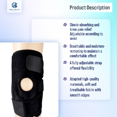 Picture of Knee Support Patela Belt Elastic Bandage Tape Sport Strap Straps Knew Pad Protector Band For Knee Brace - Black - Int: One size