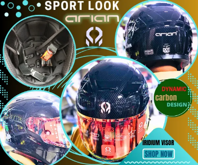 Picture of Arian Full Face Carbon Design helmet TR03