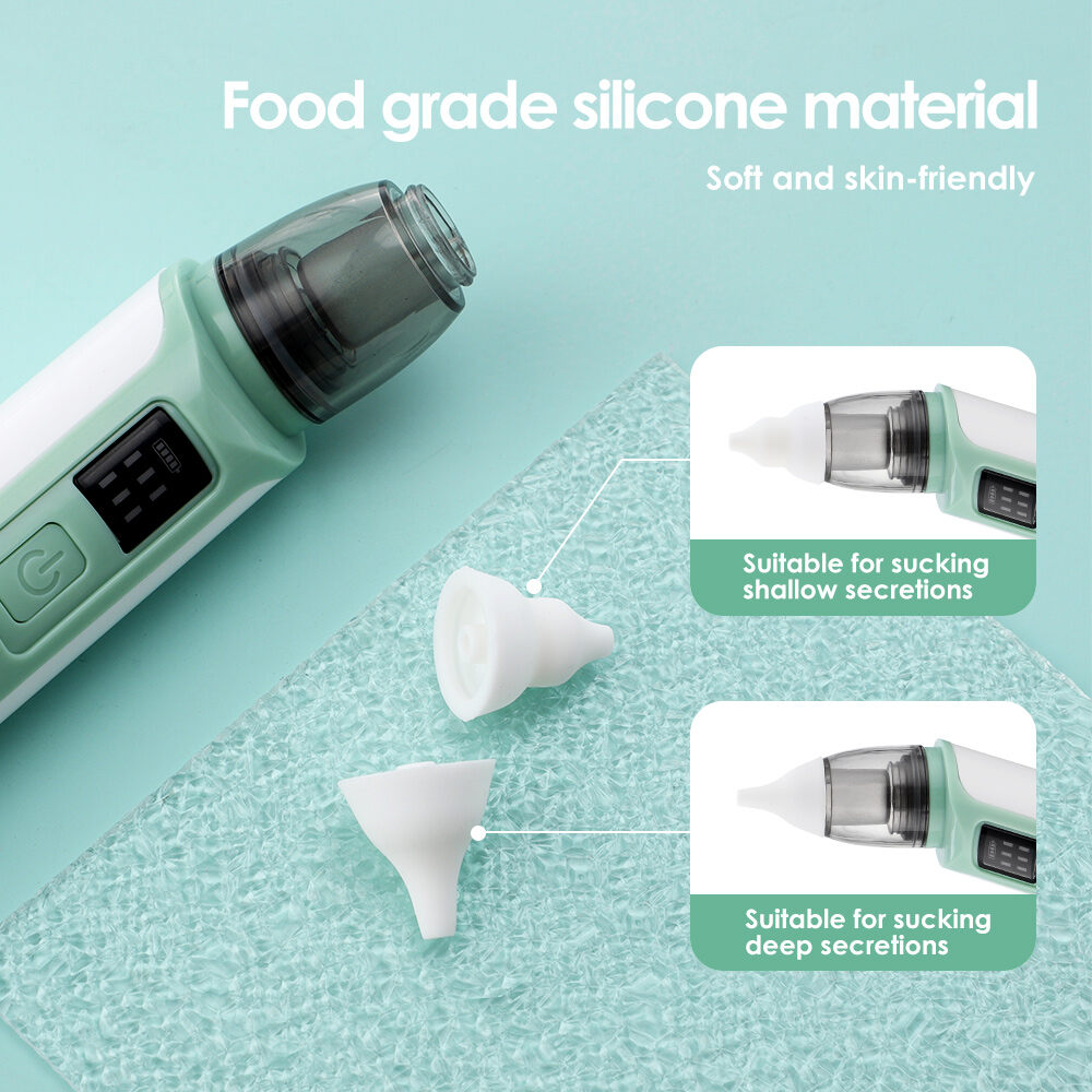 Picture of Rechargeable Baby Nose Cleaner Silicone Adjustable Suction Electric Child Nasal Aspirator Health Safety Convenient Low Noise - Multicolor - Int: One size