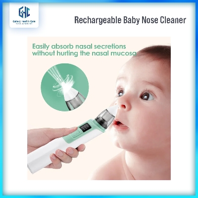 Picture of Rechargeable Baby Nose Cleaner Silicone Adjustable Suction Electric Child Nasal Aspirator Health Safety Convenient Low Noise - Multicolor - Int: One size