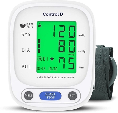 Picture of Talking BP Machine Digital Blood Pressure Monitor with Voice USB Port Bp Monitor - Off White - Int: One size