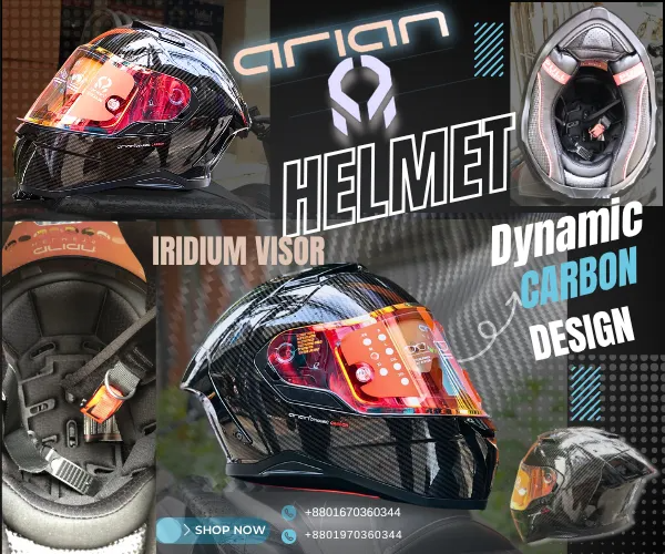 Picture of Arian Full Face Carbon Design helmet TR03