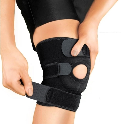 Picture of Sports Neoprene Adjustable Knee Support Patella|Knee Support For Men & Women|Knee Cap|Knee Brace|Knee Guard|Knee Cap|Knee Pain Relief|Knee Belt|Joint Pain Relief (Black)