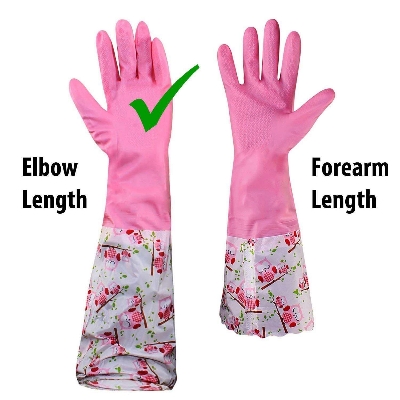 Picture of Reusable Waterproof Household Latex Hand Gloves for Kitchen Dish Washing Laundry Cleaning Gardening and Sanitation - Multicolor - Int: One size