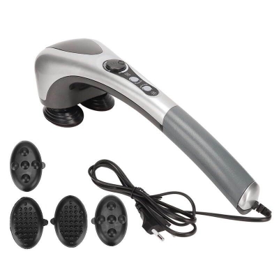 Picture of Powerful Electric Double Head Hammerpro Body Massager for Pain Relief/Acupressure Dual Hand Dolphin Double Point Body Massager - Multicolor - Int: One size