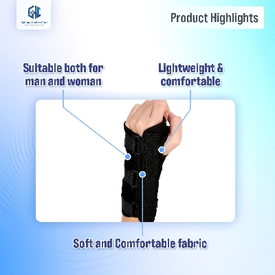 Picture of 1 Peace Professional Wrap Support Splint Band Balt Belt Carpal Tunnel'S Wrist Brace Sprion Prevention Wrap Protector - Black - Int: One size