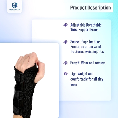 Picture of 1 Peace Professional Wrap Support Splint Band Balt Belt Carpal Tunnel'S Wrist Brace Sprion Prevention Wrap Protector - Black - Int: One size