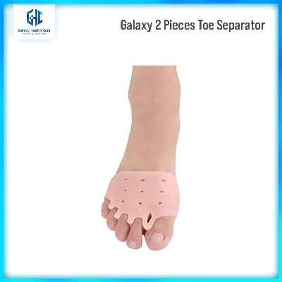 Picture of Galaxy 2 Pieces Toe Separator Bunion Corrector Straightner Hallux Valgus Pain Relief (1 Pair) - White - Int: One size