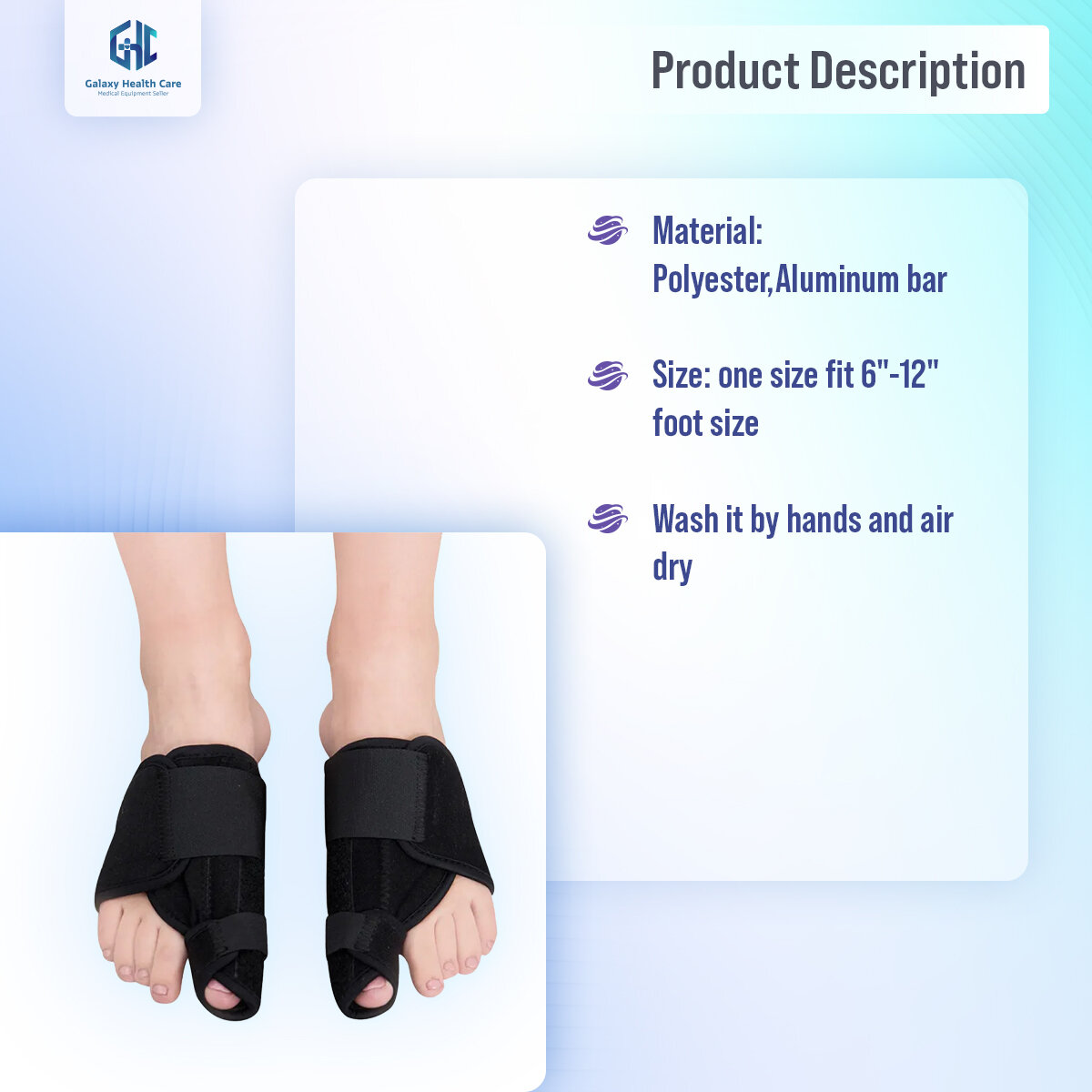 Picture of 1pcs Soft Bunion Corrector Toe Separator Splint Correction System Medical Device Hallux Valgus Foot Care Pedicure Orthotics - Int: One size