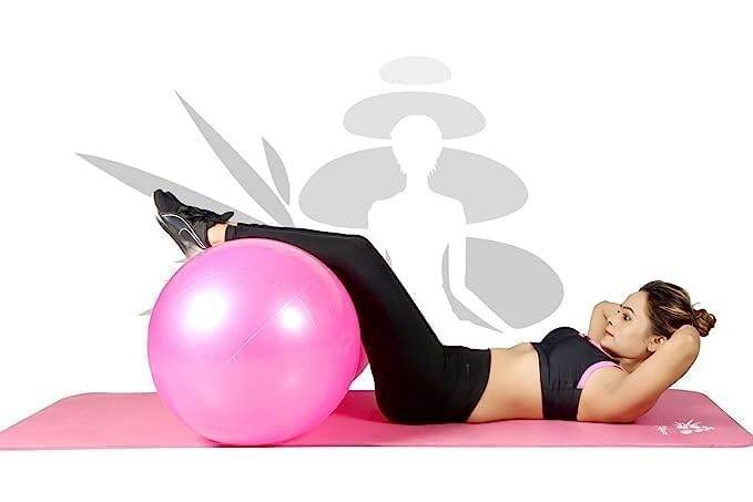 Picture of Peanut Ball Size 45x90 cm Shaped Swiss Stability Yoga Exercise Balance Ball for Kids Labor Birthing Physio Therapy Fitness Gym Workout Exercise Ball - Multicolor - Int: One size
