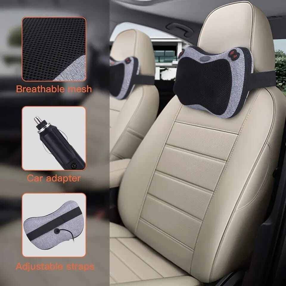 Picture of Massage Pillow Shiatsu Neck & Back Massager With Heat Neck And Shoulder Massager With 3D Deep Tissue Kneading Massager - Multicolor - Int: One size