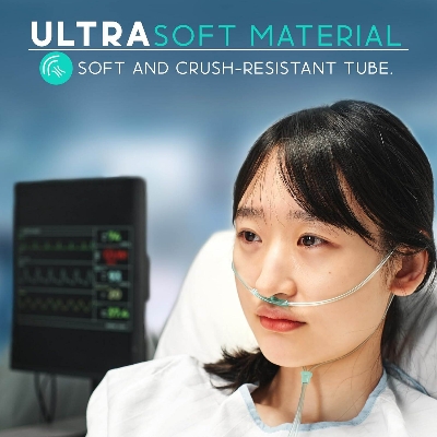 Picture of Nasal Cannula For Oxygen with Soft Touch, Universal Connector for Adults - Green - Int: One size