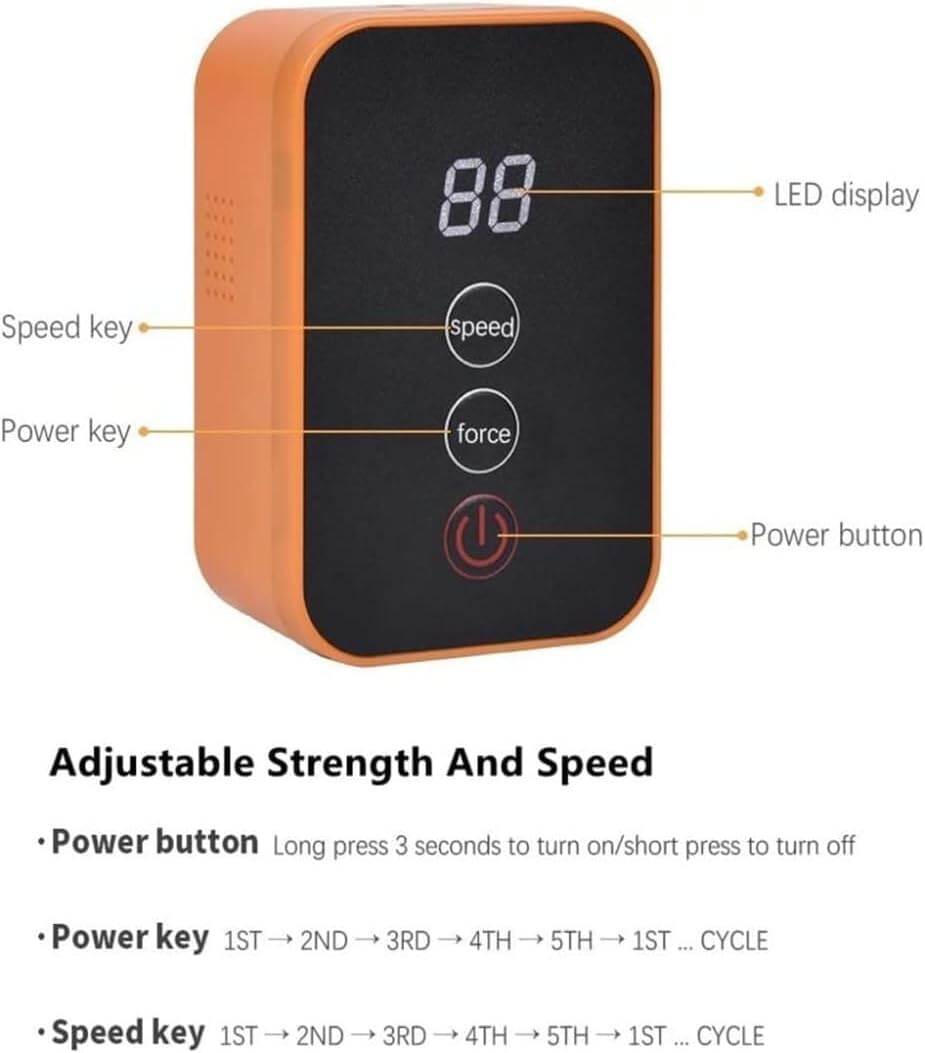 Picture of Rehabilitation Robot Glove for Stroke Patient, Hand Stroke Recovery Equipment with Portable Belt, USB Chargeable Fingers Strength Training Device for Hemiplegia, Adjustable Speed and Strength - Int: One size