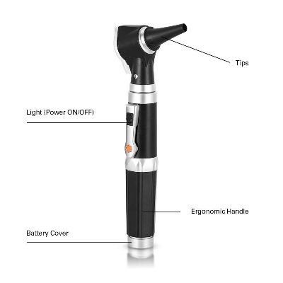 Picture of Mini Otoscope - Magnification Diagnostic Ear Scope With LED Direct Illumination Light, Health Tool for Doctors, Nurses, Adults, Kids, Baby, Elder, Pets, Animals - Int: One size