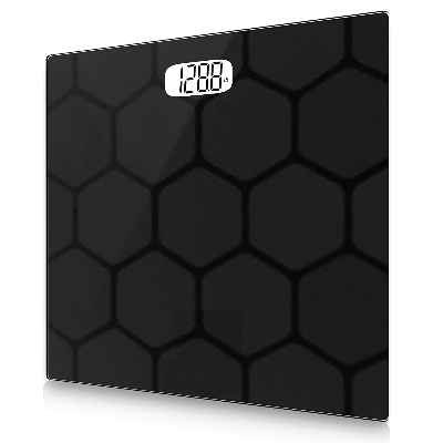 Picture of Electronic Thick Tempered Glass & LCD Display Digital Personal Bathroom Health Body Weight Scales For Body Weight, Weight Scale Digital For Human Body, Weight Machine For Body Weight - Black