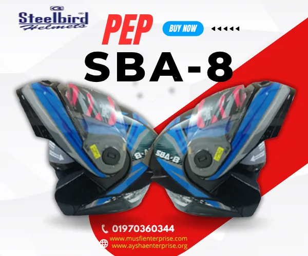 Picture of Steelbird SBA-8 PEP ISI Certified Flip-Up Helmet