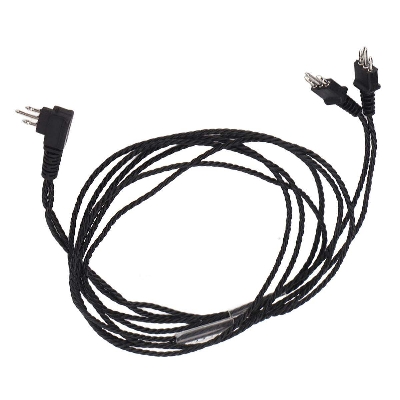 Picture of 3pin Hearing Aids Receiver Cable 29.5in Hearing Aid Receiver Cable Heat - Black - Int: One size