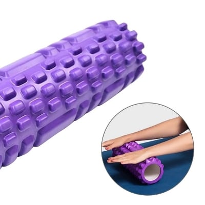 Picture of Grid Foam Roller | Eco-Friendly Spikes Foam Roller | Premium Eva Foam | Light Weight & Travel-Friendly Foam Roller for Relieve Muscle Tightness, Soreness & Inflammation (Black) - Multicolor - Int: One size