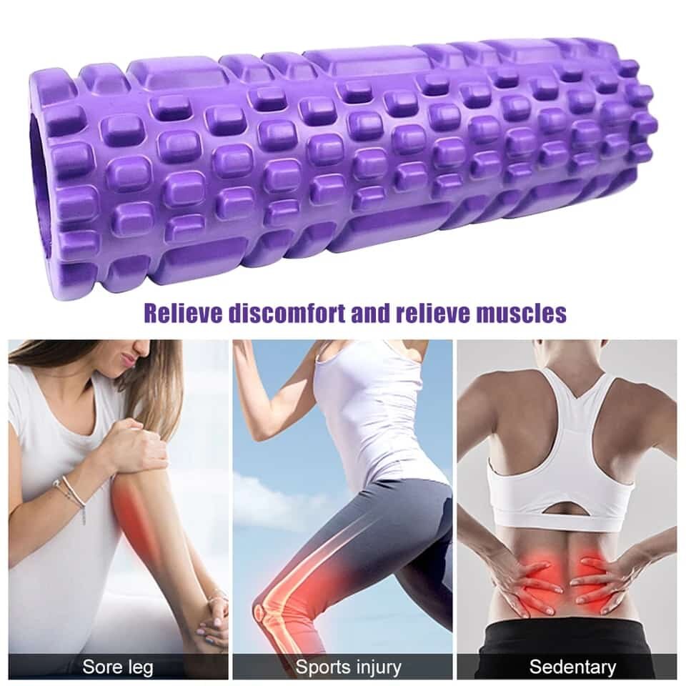 Picture of Grid Foam Roller | Eco-Friendly Spikes Foam Roller | Premium Eva Foam | Light Weight & Travel-Friendly Foam Roller for Relieve Muscle Tightness, Soreness & Inflammation (Black) - Multicolor - Int: One size