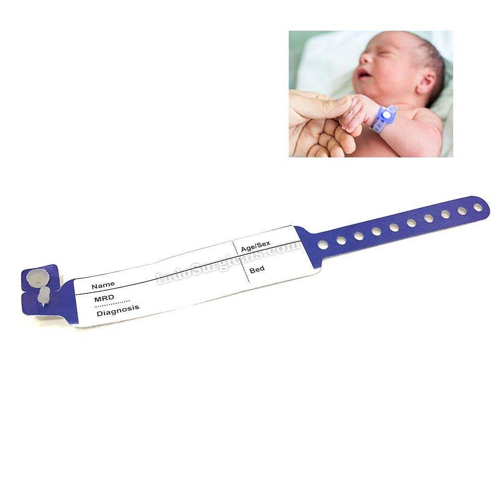 Picture of Patient Identification Band for Pediatric/New Born Baby, PINK Color (Pack of 100 Pcs.) - Int: One size