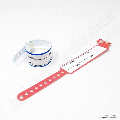 Picture of Patient Identification Band for Pediatric/New Born Baby, PINK Color (Pack of 100 Pcs.) - Int: One size
