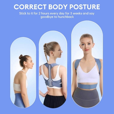 Picture of Adjustable Posture Corrector for Women and Men - Breathable Upper Back Brace with Pain Relief for Hunchback, Scoliosis, Neck & Shoulder Support - Lightweight and Ergonomic Back Straightener - Multicolor - Int: One size