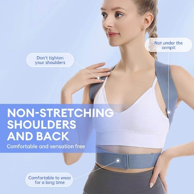 Picture of Adjustable Posture Corrector for Women and Men - Breathable Upper Back Brace with Pain Relief for Hunchback, Scoliosis, Neck & Shoulder Support - Lightweight and Ergonomic Back Straightener - Multicolor - Int: One size