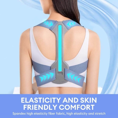 Picture of Adjustable Posture Corrector for Women and Men - Breathable Upper Back Brace with Pain Relief for Hunchback, Scoliosis, Neck & Shoulder Support - Lightweight and Ergonomic Back Straightener - Multicolor - Int: One size