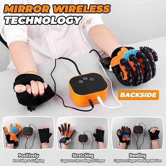 Picture of Rehabilitation Robotic Gloves,Stroke Therapy Equipment for Adults,Hand Rehabilitation Robot Gloves,Stroke Recovery - One Size