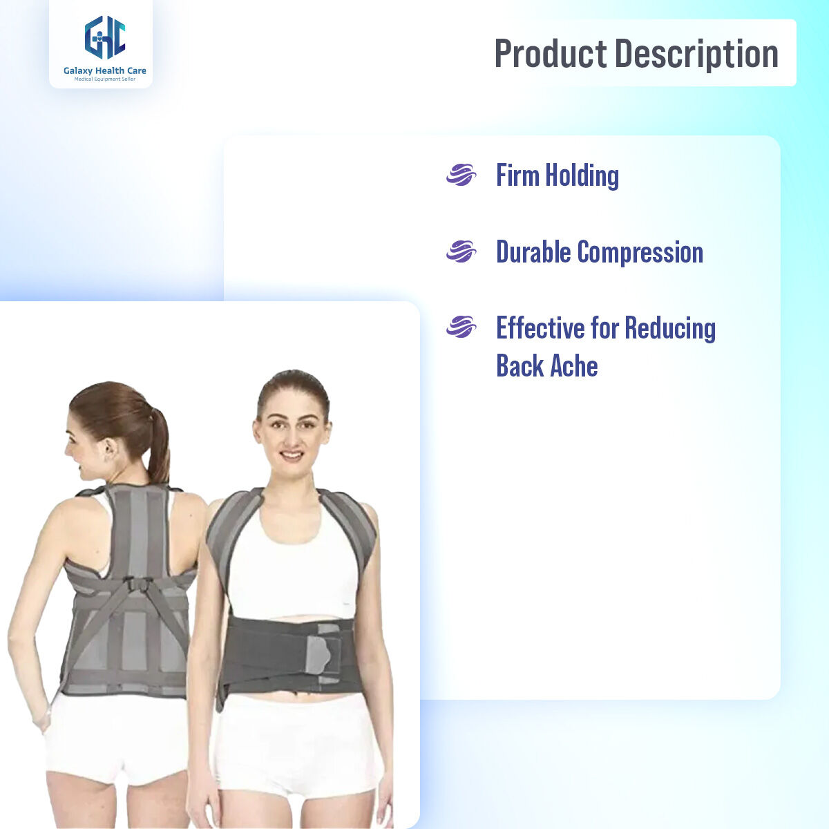 Picture of Posture Corrector Taylor Brace | Dorso Lumbar Spinal Support Belt | Lower and Upper Back Pain Relief | Magnetic Back Brace for Men & Women. - Grey