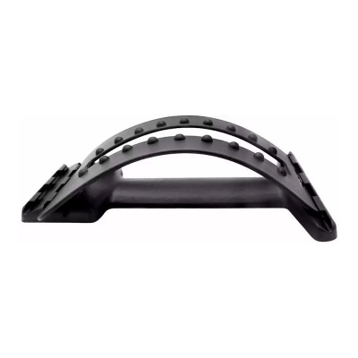 Picture of Lumbar Back Pain Relief Device, Lumbar Back Stretcher, for Lower and Upper Back Massager and Support,Lumbar Support for Office Chair (BACK TOOL, Black) - Black - Int: One size