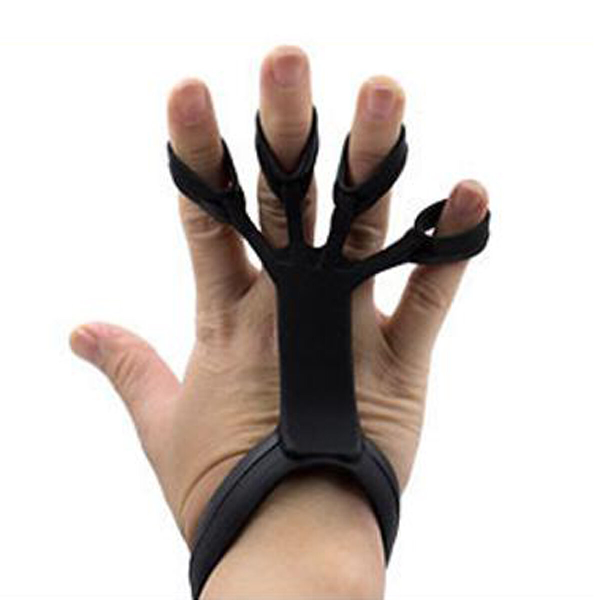 Picture of Silicone Grip Device Finger Exercise Stretcher Arthritis Hand Grip Trainer Strengthen Rehabilitation Training To Relieve Pain - Hand Grip - Light Ash - Int: One size